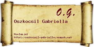 Oszkocsil Gabriella névjegykártya