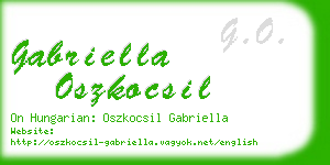 gabriella oszkocsil business card